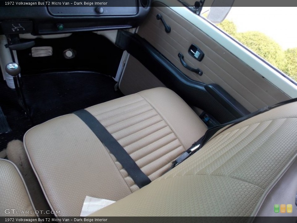 Dark Beige Interior Front Seat for the 1972 Volkswagen Bus T2 Micro Van #81797319