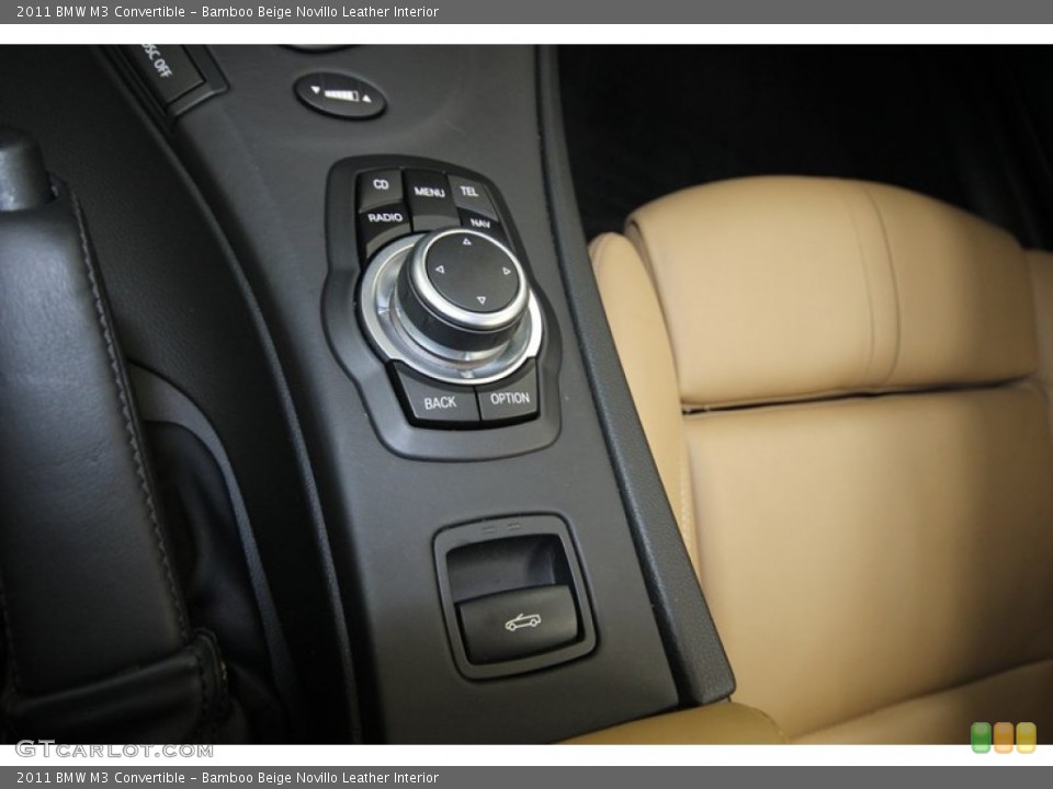 Bamboo Beige Novillo Leather Interior Controls for the 2011 BMW M3 Convertible #81797433