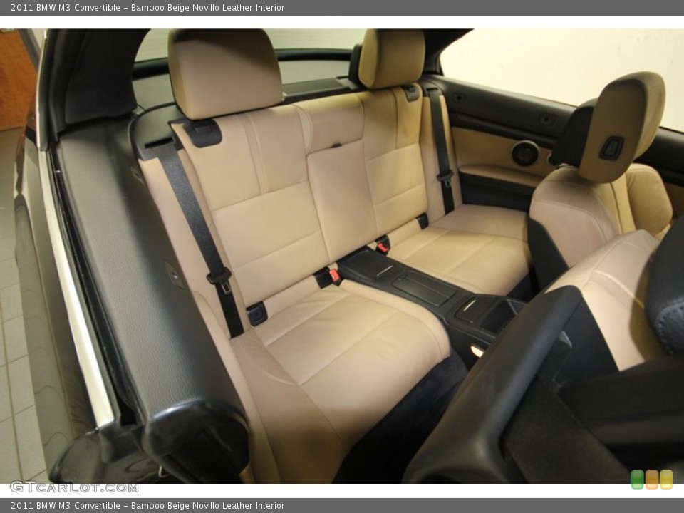 Bamboo Beige Novillo Leather Interior Rear Seat for the 2011 BMW M3 Convertible #81797606