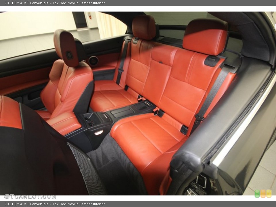 Fox Red Novillo Leather Interior Rear Seat for the 2011 BMW M3 Convertible #81797866