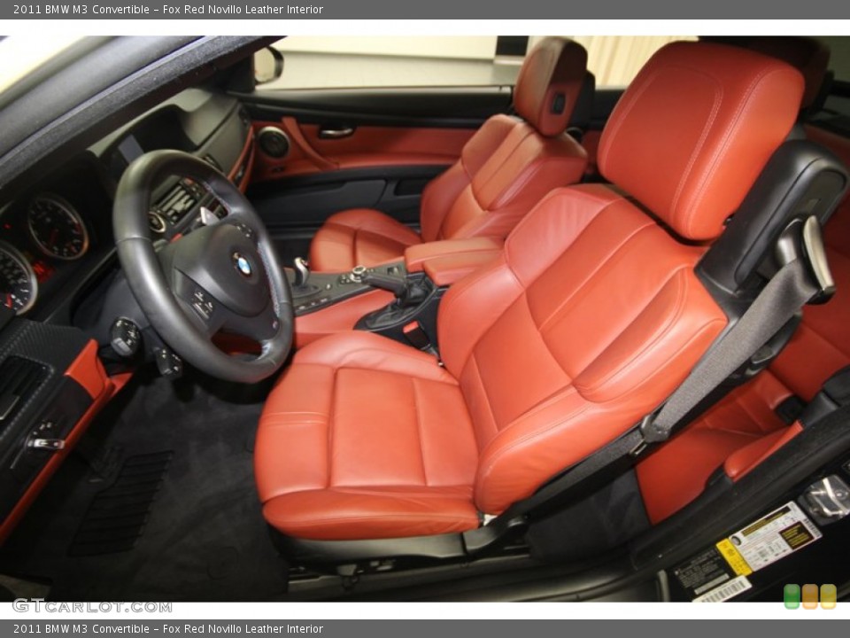 Fox Red Novillo Leather Interior Front Seat for the 2011 BMW M3 Convertible #81798081