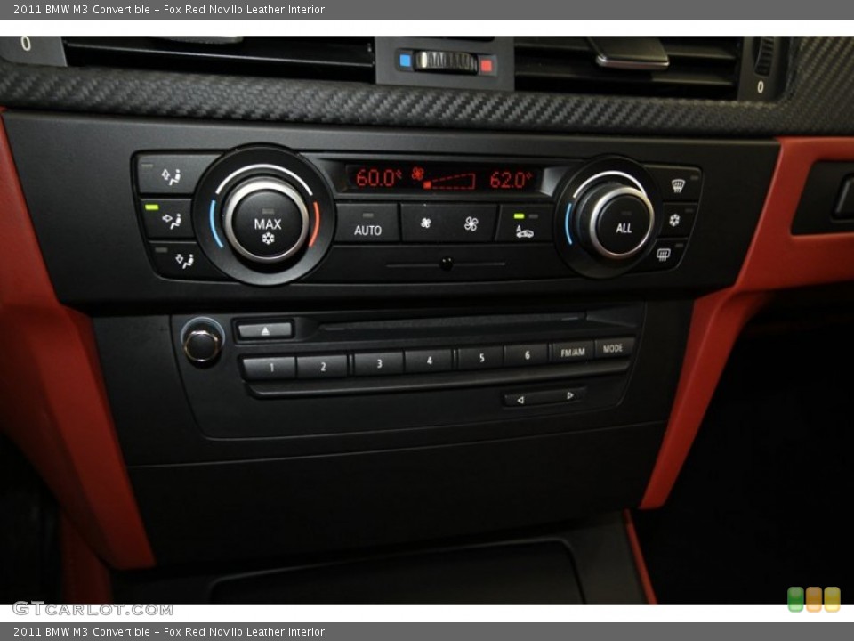 Fox Red Novillo Leather Interior Controls for the 2011 BMW M3 Convertible #81798258