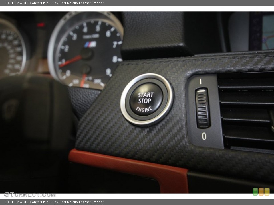 Fox Red Novillo Leather Interior Controls for the 2011 BMW M3 Convertible #81798341
