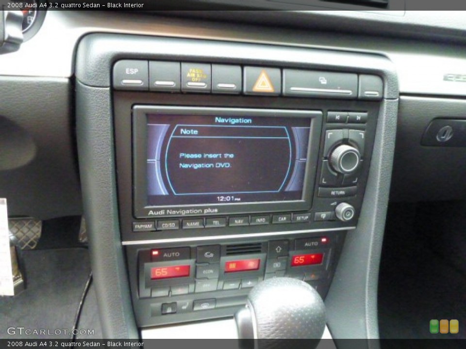 Black Interior Controls for the 2008 Audi A4 3.2 quattro Sedan #81801499