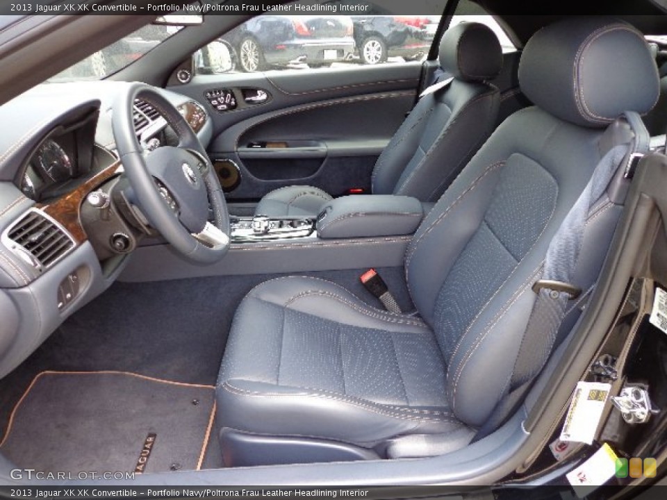 Portfolio Navy/Poltrona Frau Leather Headlining Interior Front Seat for the 2013 Jaguar XK XK Convertible #81803847