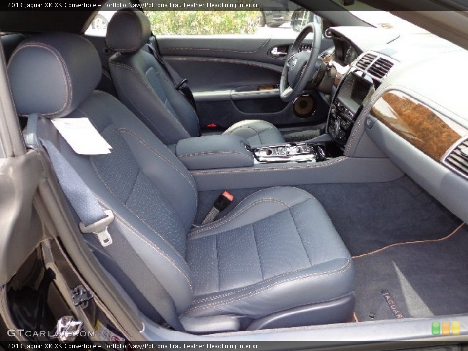 Portfolio Navy/Poltrona Frau Leather Headlining Interior Front Seat for the 2013 Jaguar XK XK Convertible #81803876