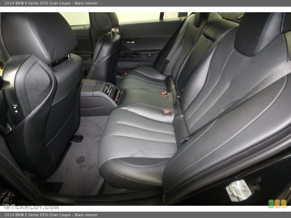 Black Interior Rear Seat for the 2014 BMW 6 Series 650i Gran Coupe #81805362