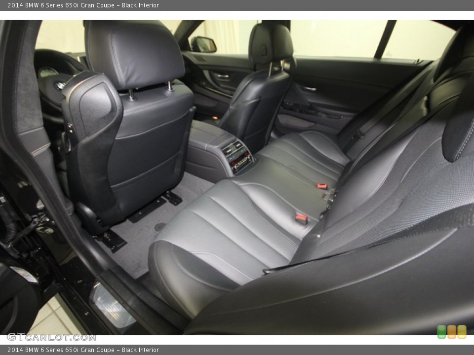 Black Interior Rear Seat for the 2014 BMW 6 Series 650i Gran Coupe #81805509