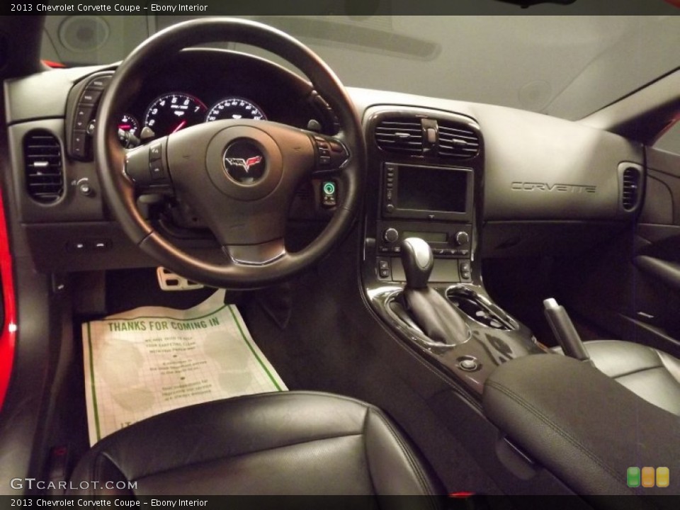 Ebony Interior Prime Interior for the 2013 Chevrolet Corvette Coupe #81809796