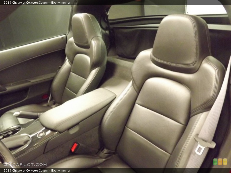 Ebony Interior Front Seat for the 2013 Chevrolet Corvette Coupe #81809799