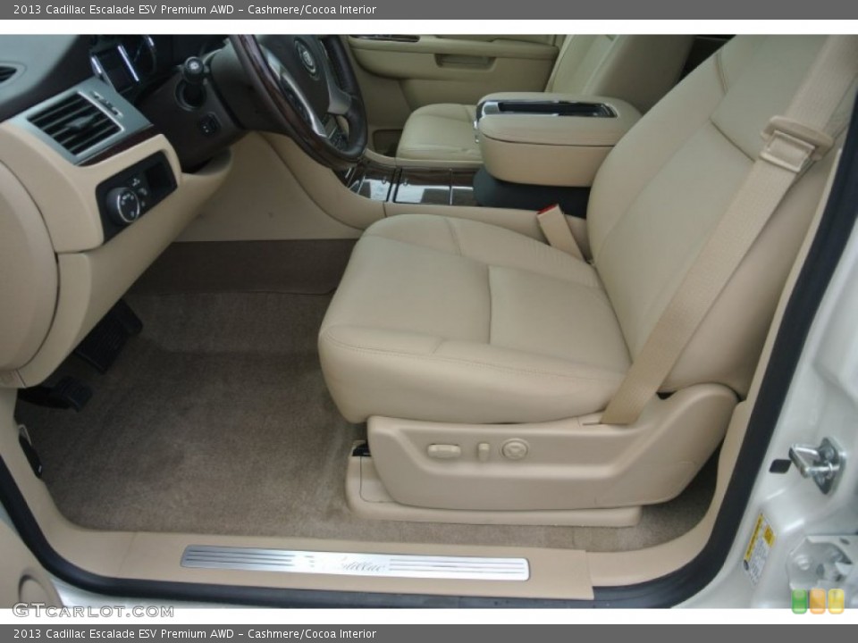 Cashmere/Cocoa Interior Front Seat for the 2013 Cadillac Escalade ESV Premium AWD #81814330