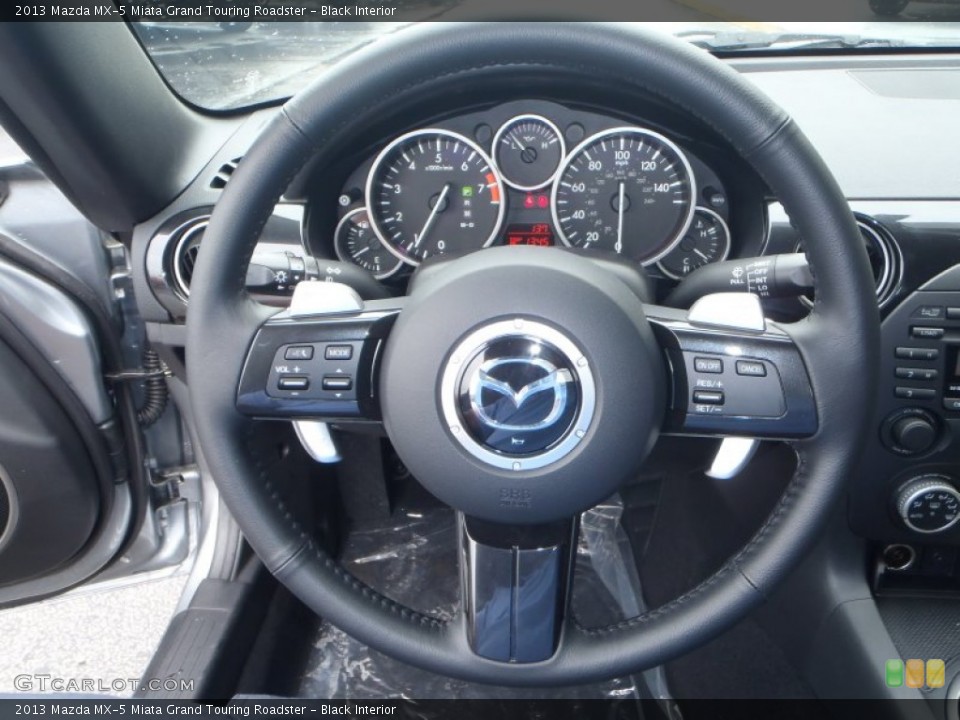 Black Interior Steering Wheel for the 2013 Mazda MX-5 Miata Grand Touring Roadster #81814417