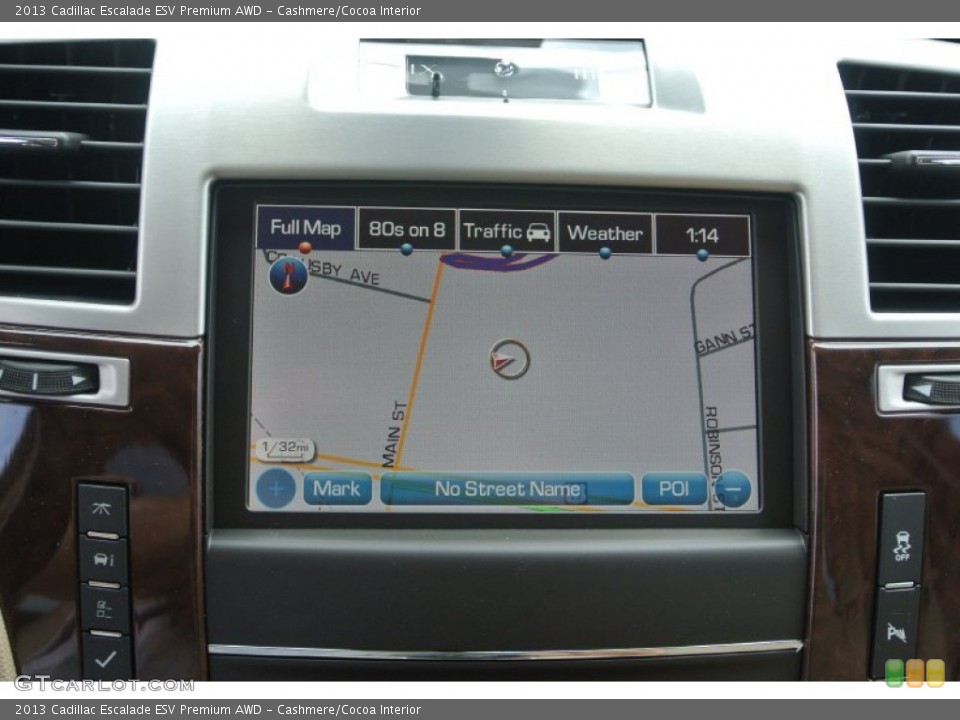 Cashmere/Cocoa Interior Navigation for the 2013 Cadillac Escalade ESV Premium AWD #81814418