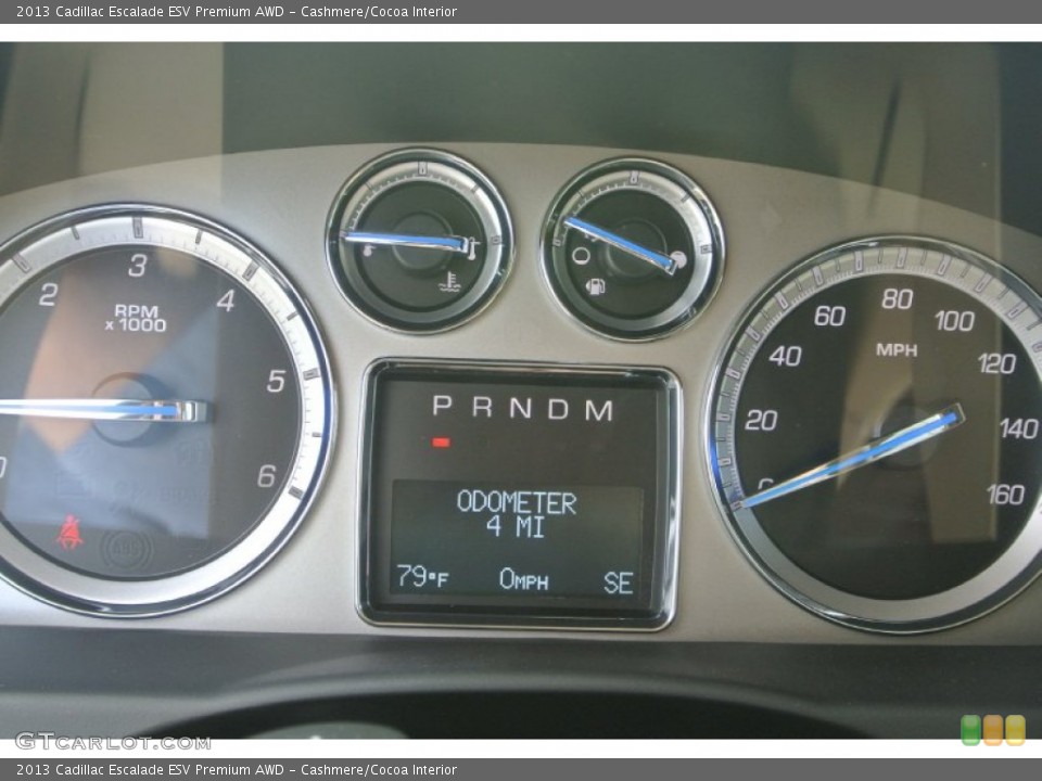 Cashmere/Cocoa Interior Gauges for the 2013 Cadillac Escalade ESV Premium AWD #81814455