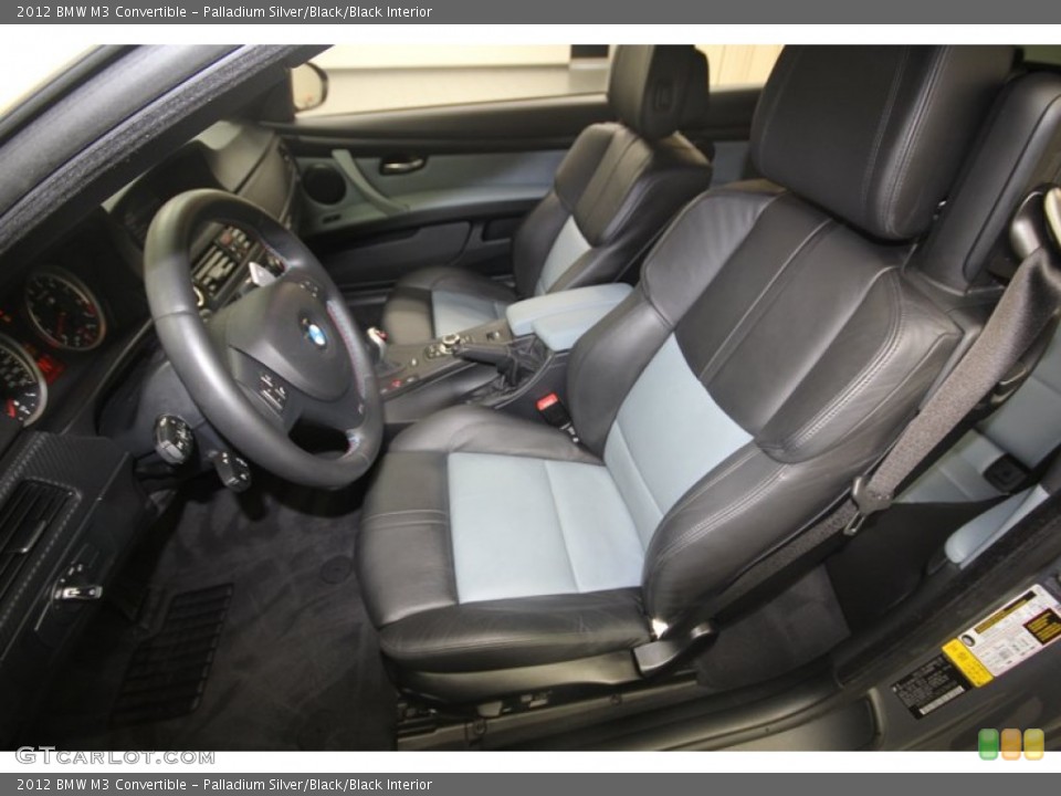 Palladium Silver/Black/Black Interior Front Seat for the 2012 BMW M3 Convertible #81815043