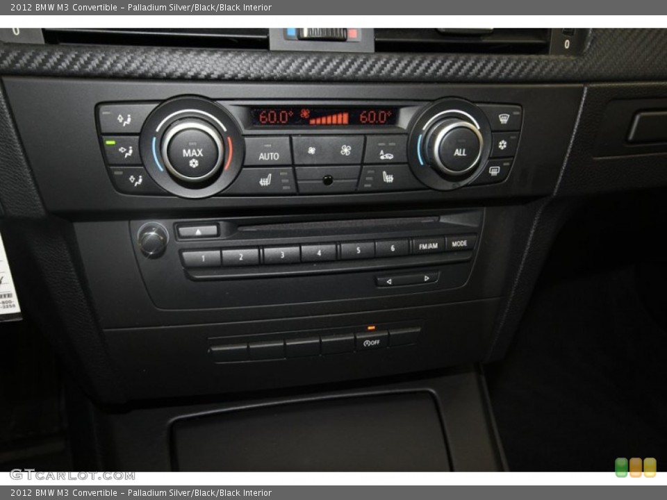 Palladium Silver/Black/Black Interior Controls for the 2012 BMW M3 Convertible #81815269