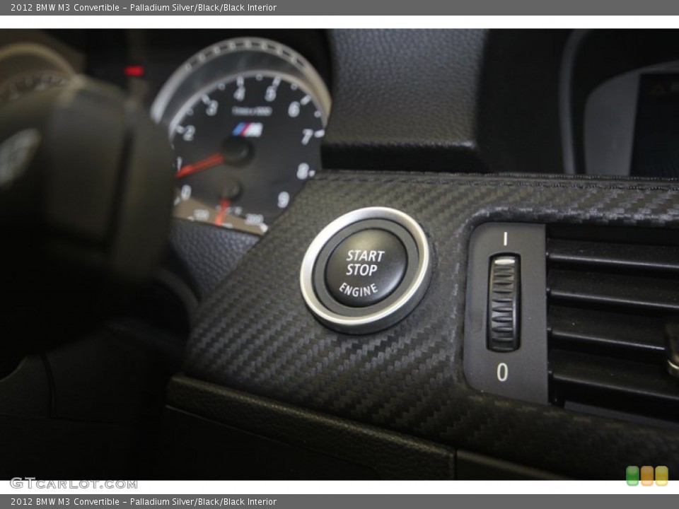 Palladium Silver/Black/Black Interior Controls for the 2012 BMW M3 Convertible #81815366