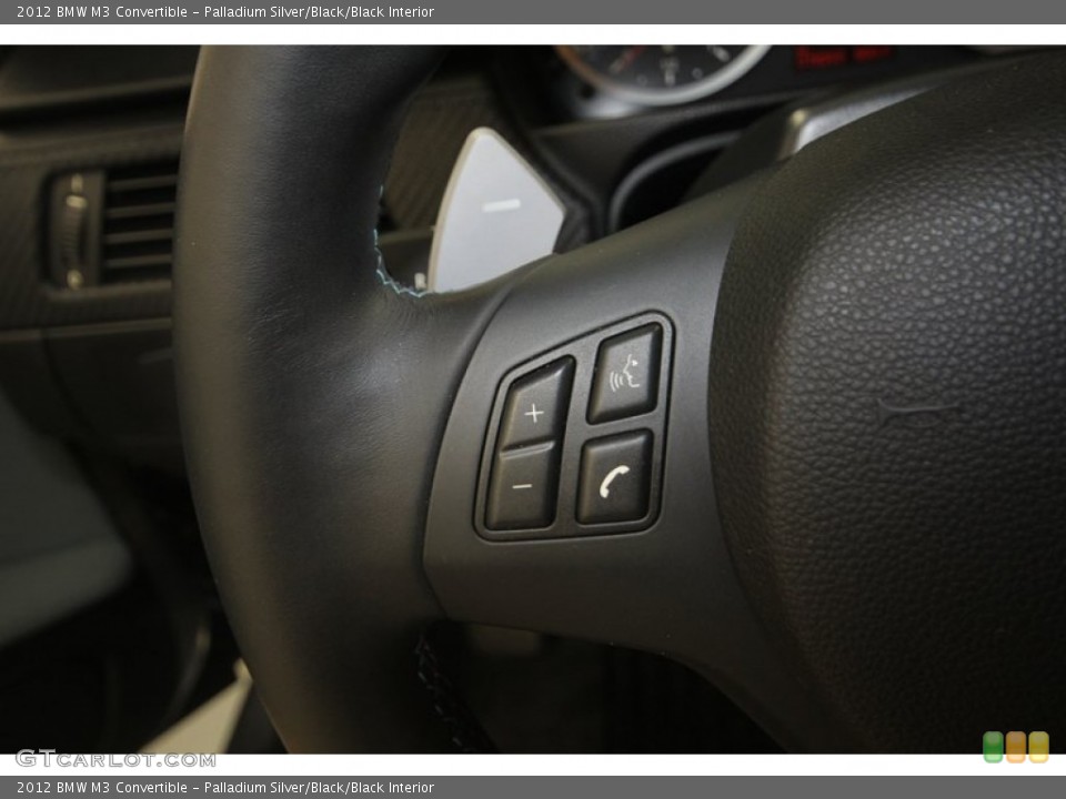 Palladium Silver/Black/Black Interior Controls for the 2012 BMW M3 Convertible #81815402