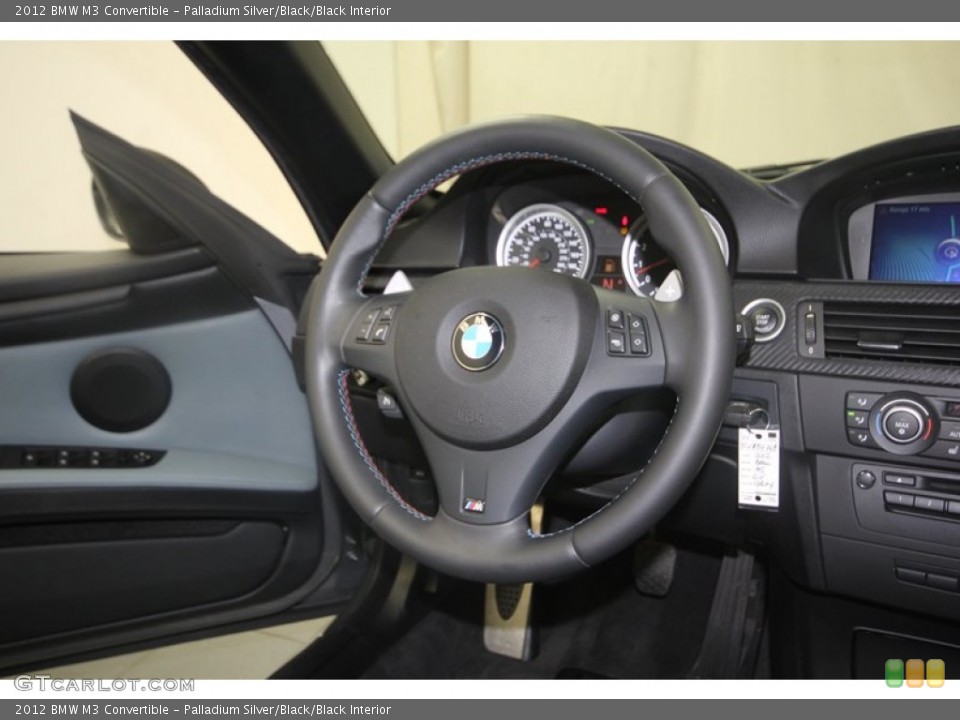 Palladium Silver/Black/Black Interior Steering Wheel for the 2012 BMW M3 Convertible #81815442