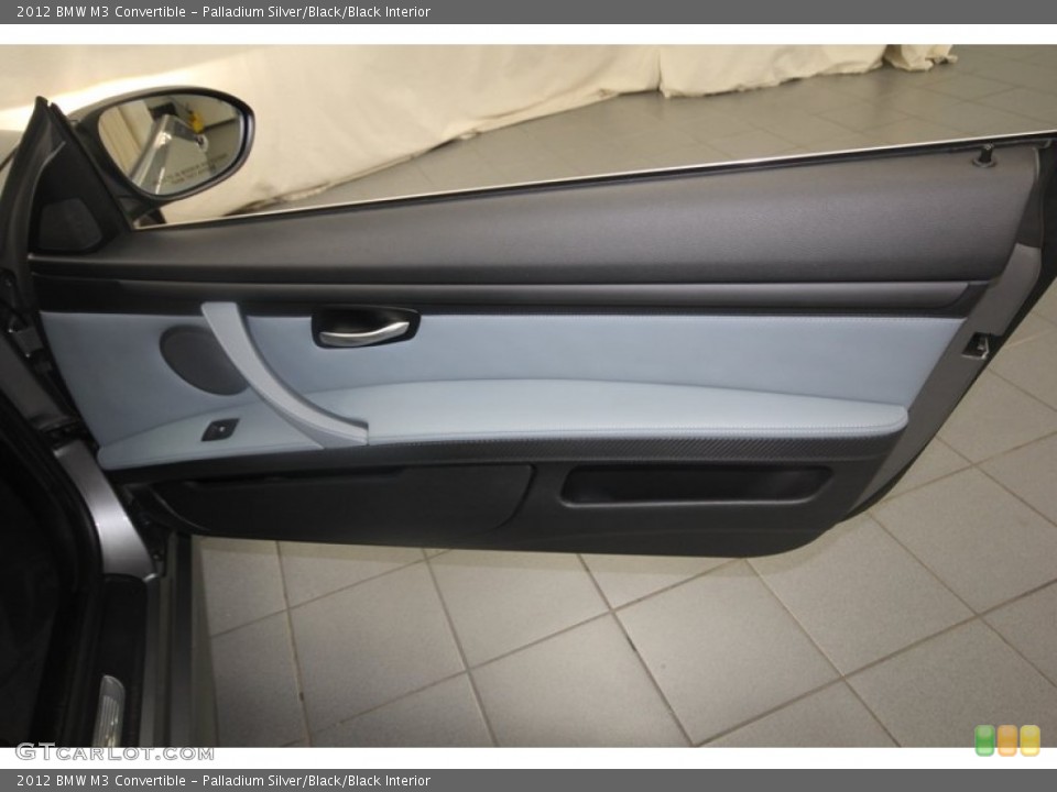 Palladium Silver/Black/Black Interior Door Panel for the 2012 BMW M3 Convertible #81815577