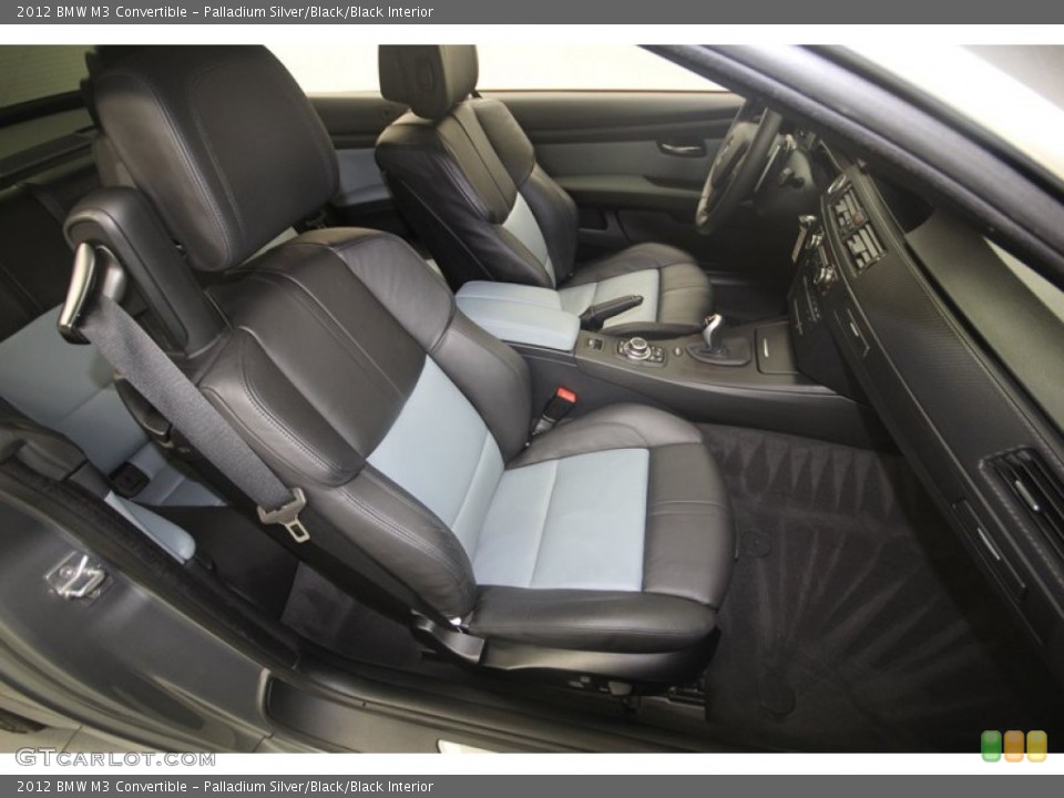 Palladium Silver/Black/Black Interior Front Seat for the 2012 BMW M3 Convertible #81815598