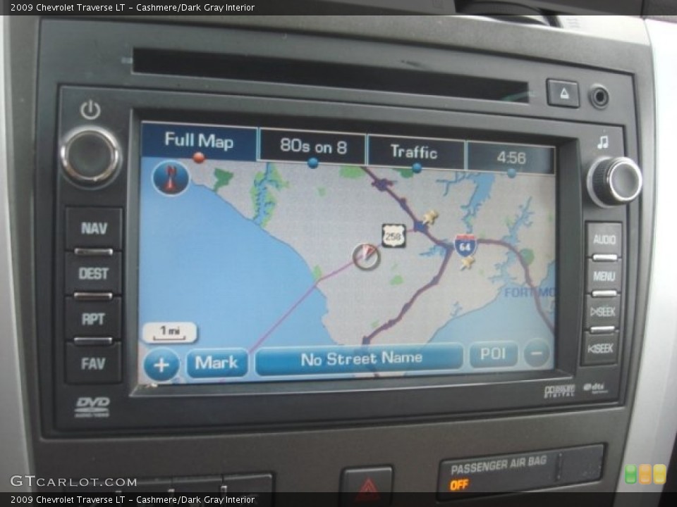 Cashmere/Dark Gray Interior Navigation for the 2009 Chevrolet Traverse LT #81816216