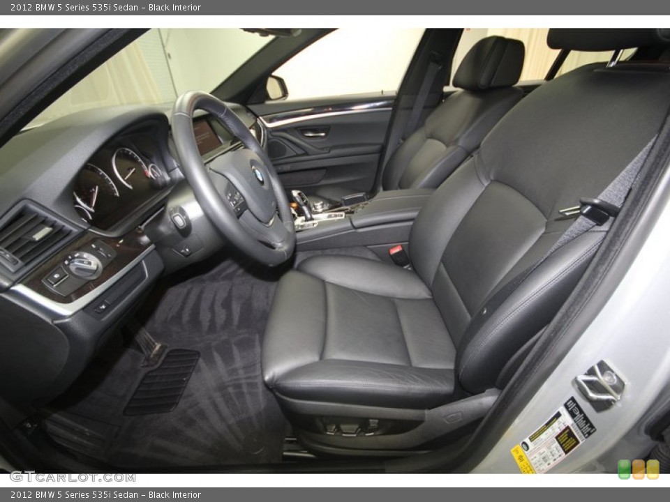 Black Interior Front Seat for the 2012 BMW 5 Series 535i Sedan #81820473