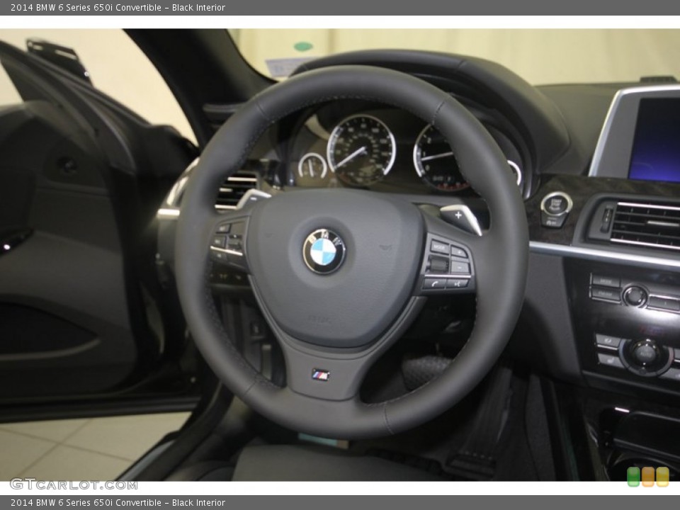 Black Interior Steering Wheel for the 2014 BMW 6 Series 650i Convertible #81828201
