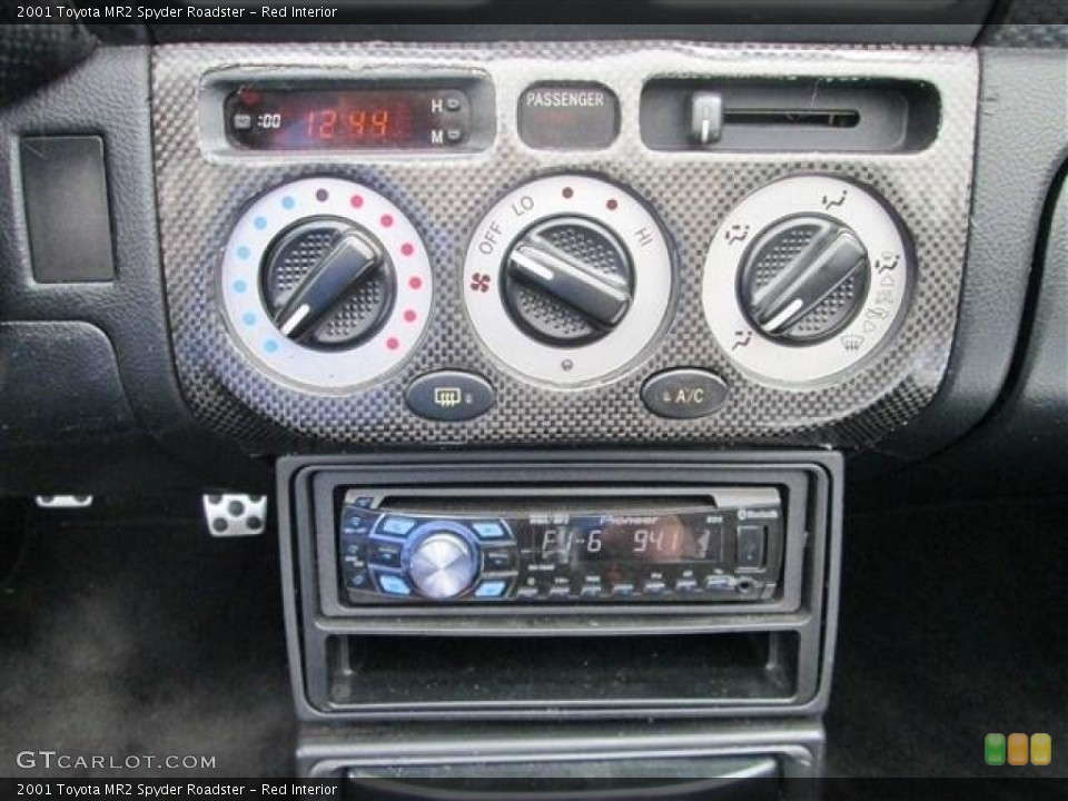 Red Interior Controls for the 2001 Toyota MR2 Spyder Roadster #81830360
