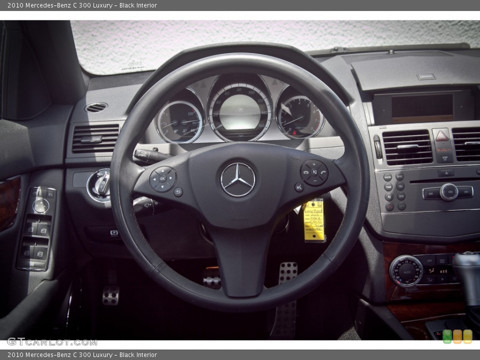 Black Interior Steering Wheel for the 2010 Mercedes-Benz C 300 Luxury #81833427
