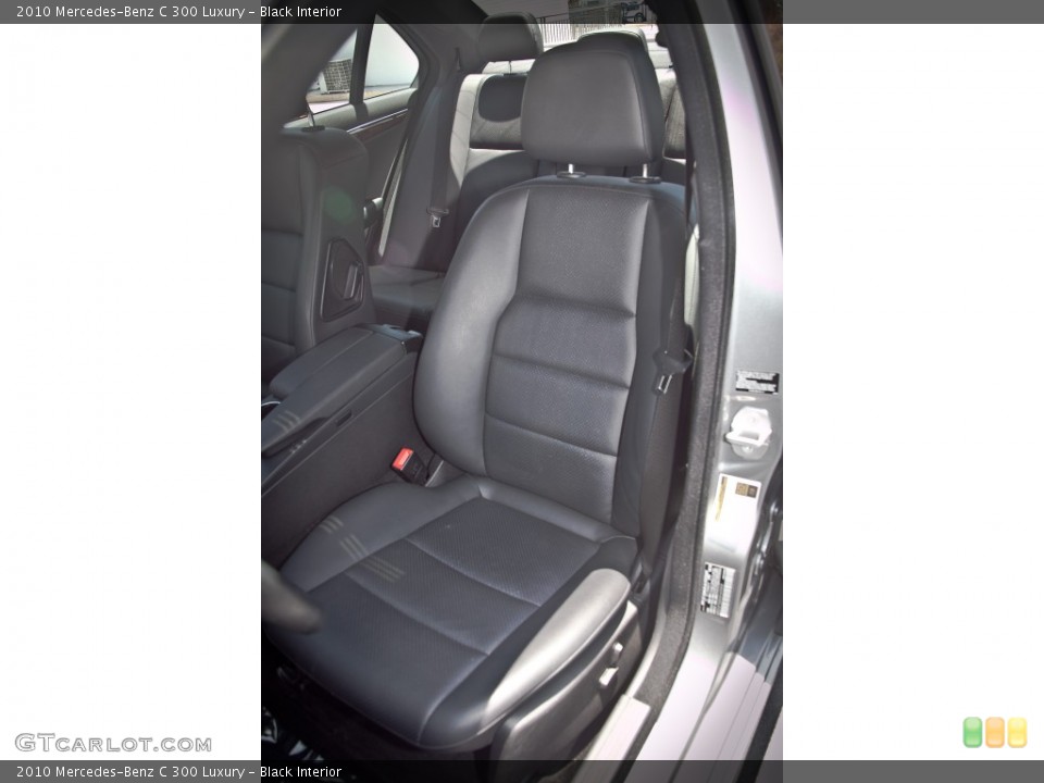 Black Interior Front Seat for the 2010 Mercedes-Benz C 300 Luxury #81833664