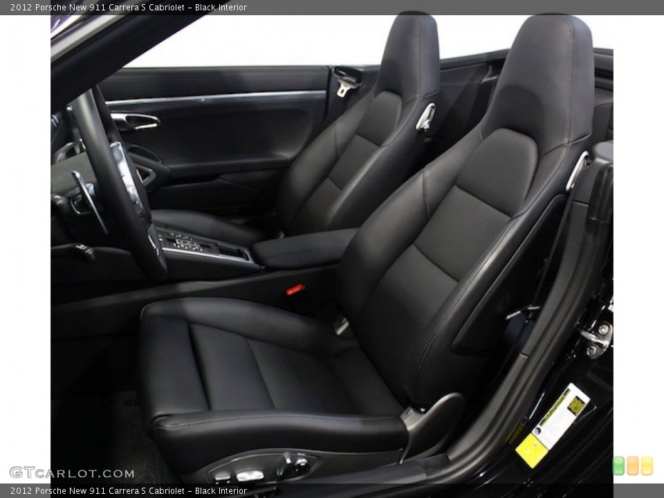 Black Interior Front Seat for the 2012 Porsche New 911 Carrera S Cabriolet #81838533