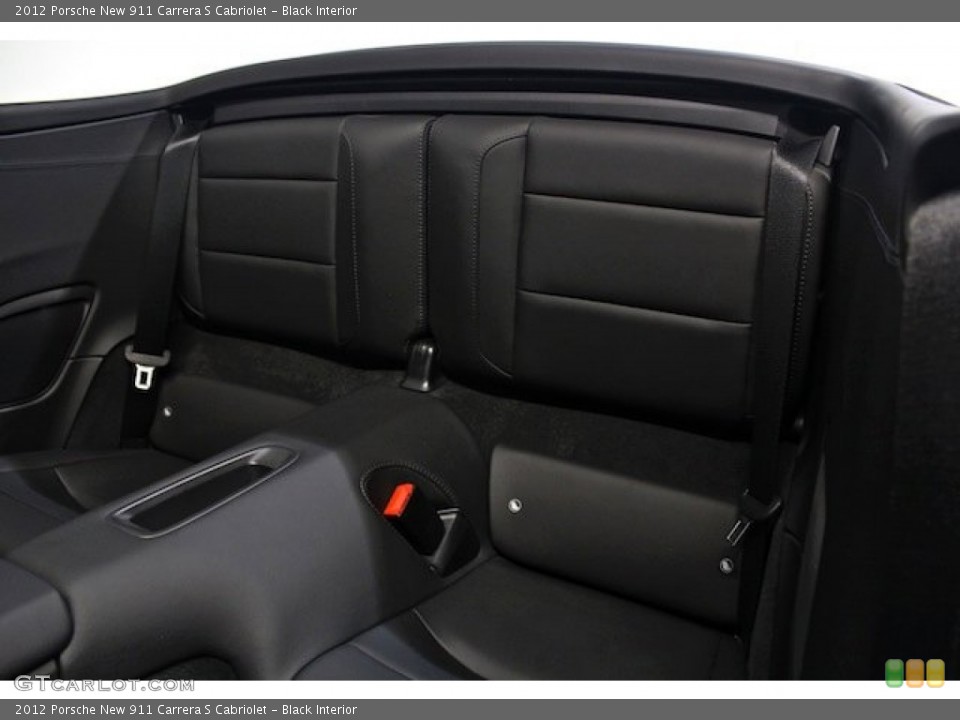 Black Interior Rear Seat for the 2012 Porsche New 911 Carrera S Cabriolet #81838587