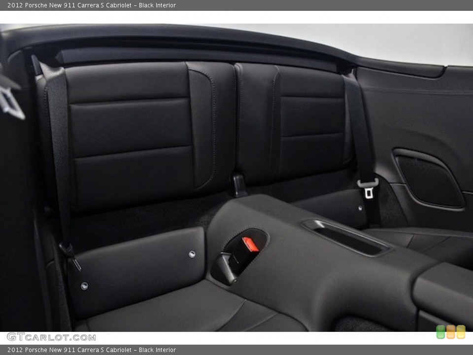 Black Interior Rear Seat for the 2012 Porsche New 911 Carrera S Cabriolet #81838602