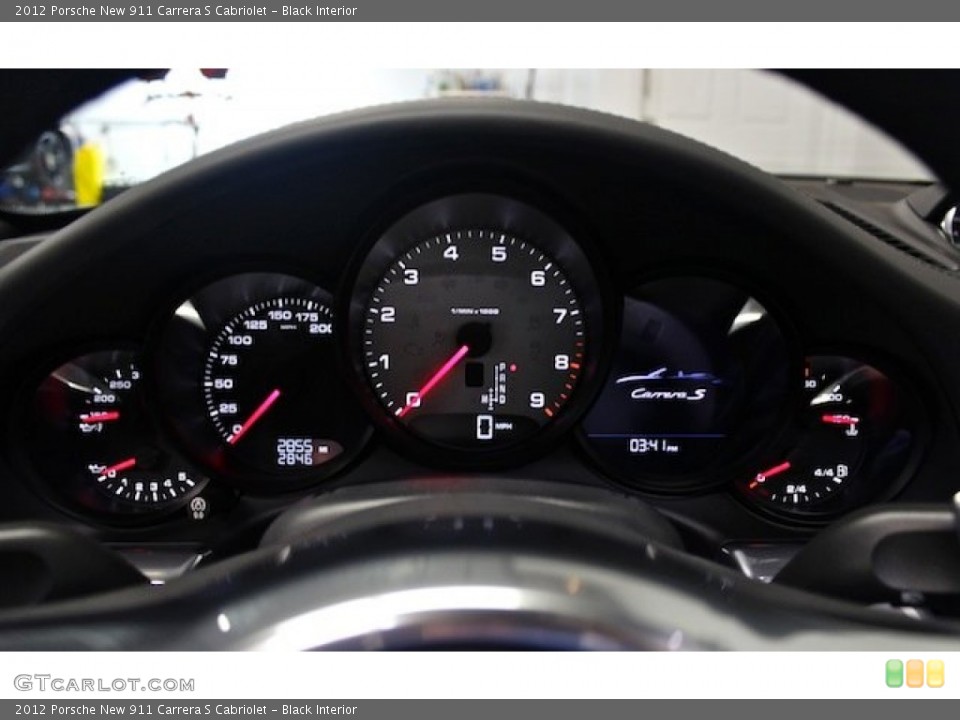 Black Interior Gauges for the 2012 Porsche New 911 Carrera S Cabriolet #81838712