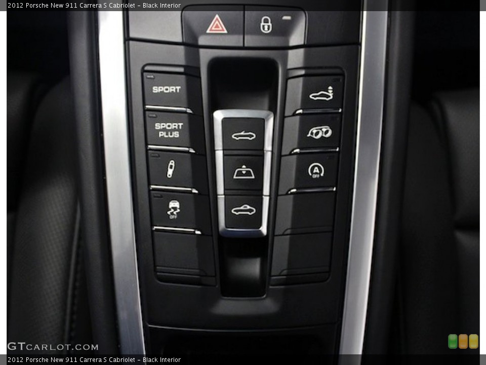Black Interior Controls for the 2012 Porsche New 911 Carrera S Cabriolet #81838895