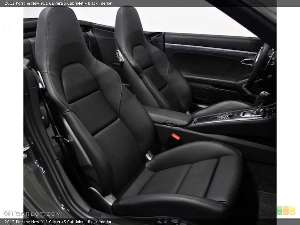 Black Interior Front Seat for the 2012 Porsche New 911 Carrera S Cabriolet #81839759