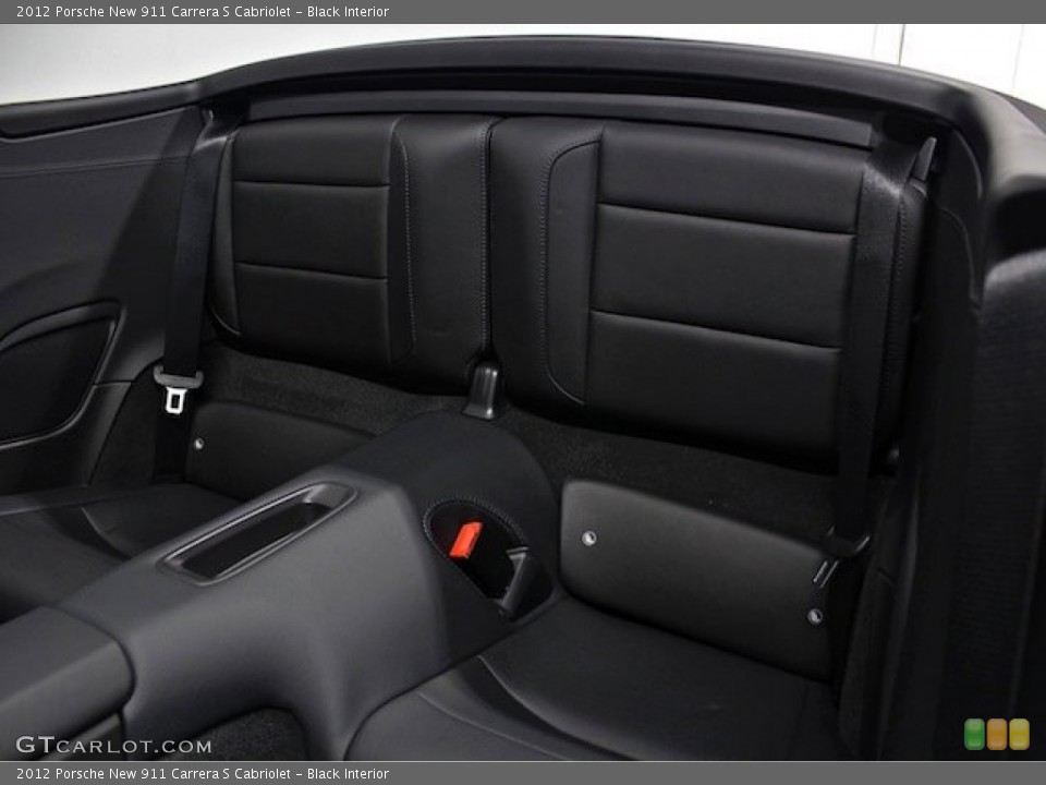 Black Interior Rear Seat for the 2012 Porsche New 911 Carrera S Cabriolet #81839799