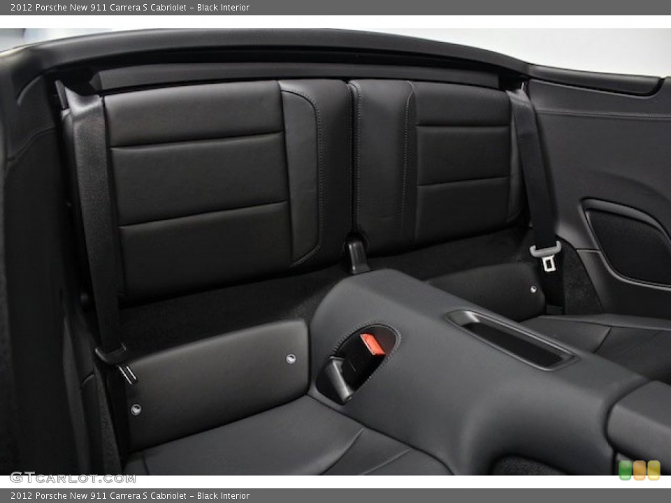 Black Interior Rear Seat for the 2012 Porsche New 911 Carrera S Cabriolet #81839817