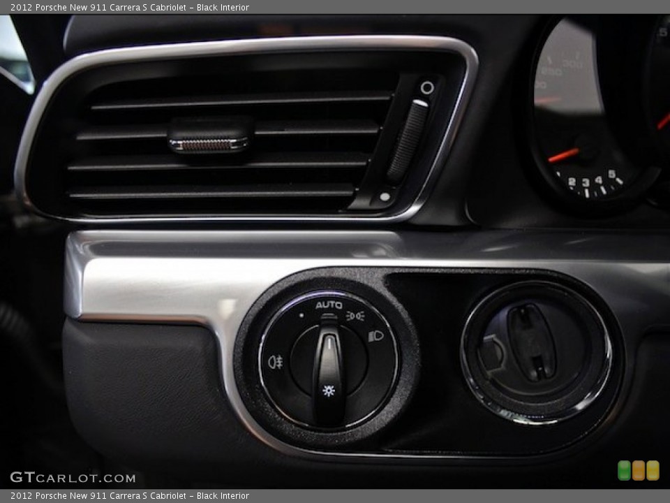 Black Interior Controls for the 2012 Porsche New 911 Carrera S Cabriolet #81839862