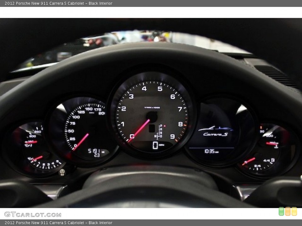 Black Interior Gauges for the 2012 Porsche New 911 Carrera S Cabriolet #81839955