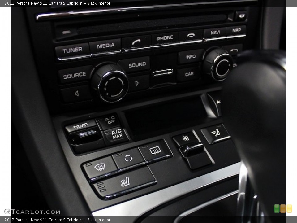 Black Interior Controls for the 2012 Porsche New 911 Carrera S Cabriolet #81840054