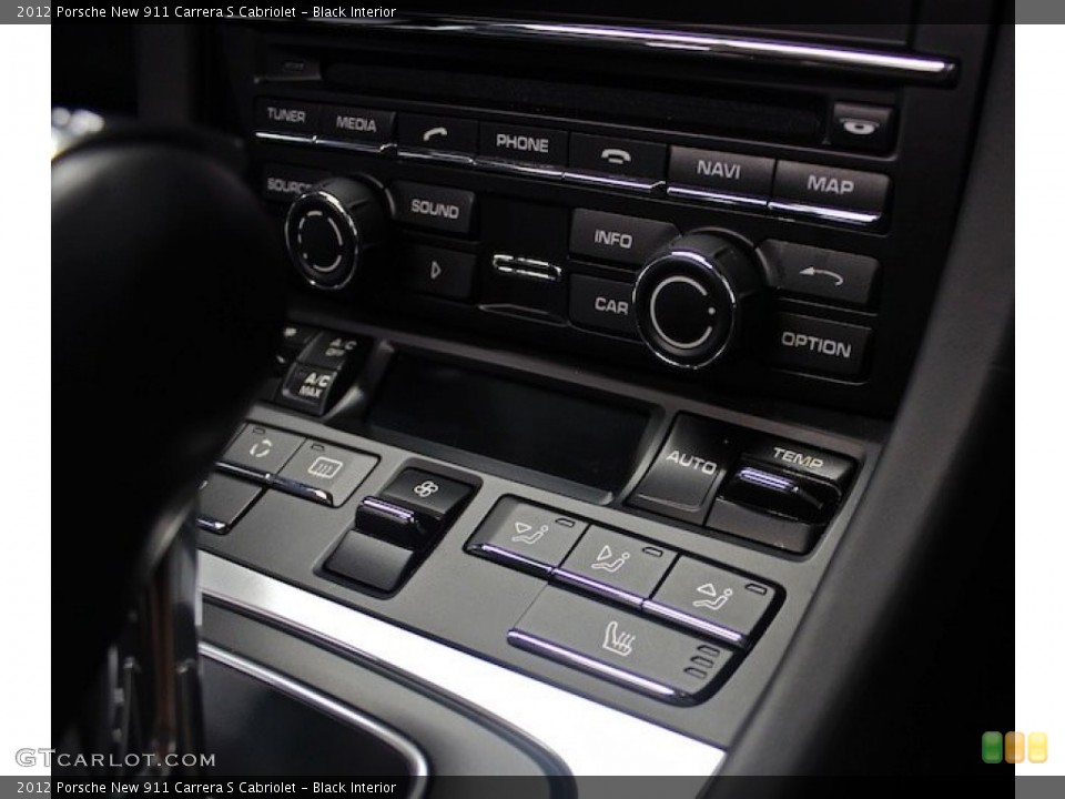 Black Interior Controls for the 2012 Porsche New 911 Carrera S Cabriolet #81840073