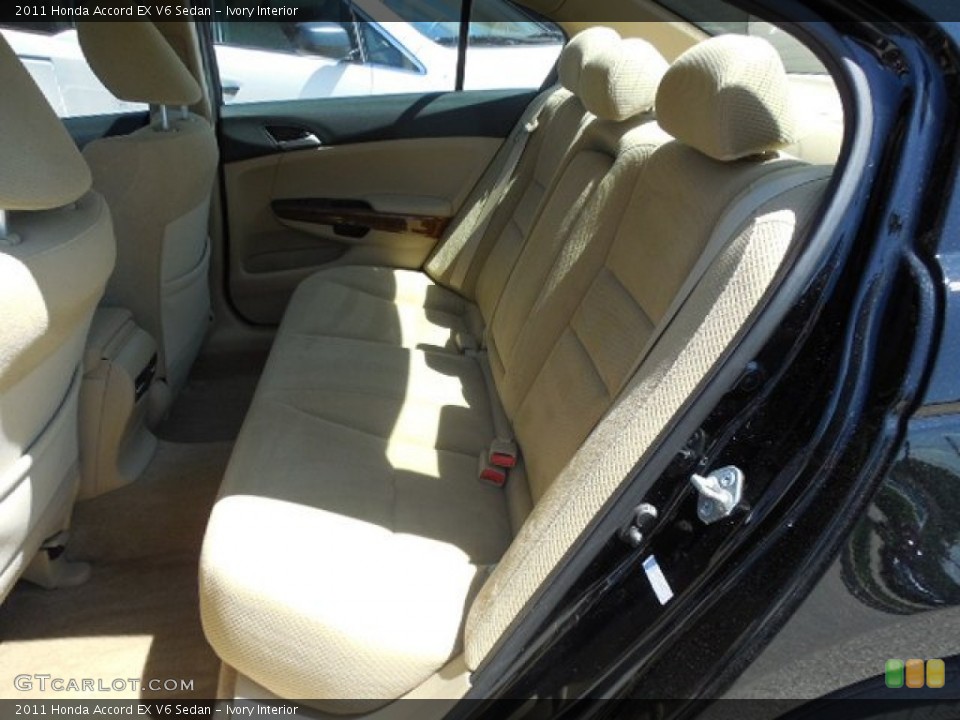 Ivory Interior Rear Seat for the 2011 Honda Accord EX V6 Sedan #81849571
