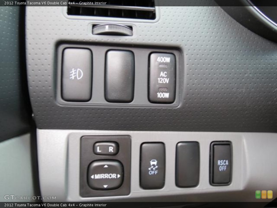 Graphite Interior Controls for the 2012 Toyota Tacoma V6 Double Cab 4x4 #81851807