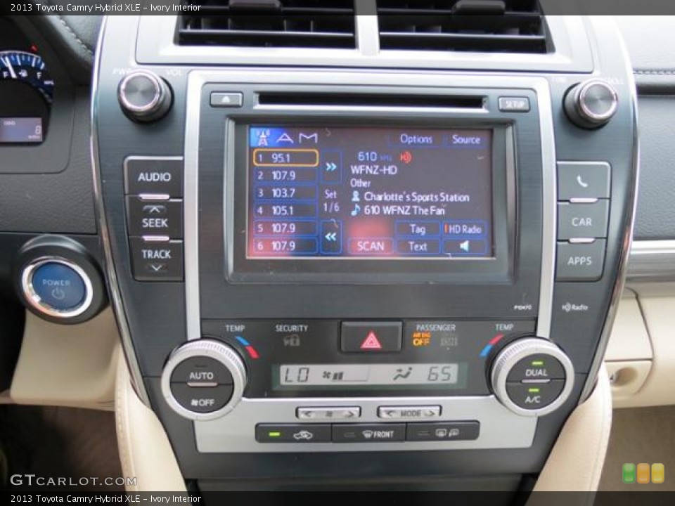 Ivory Interior Controls for the 2013 Toyota Camry Hybrid XLE #81855068