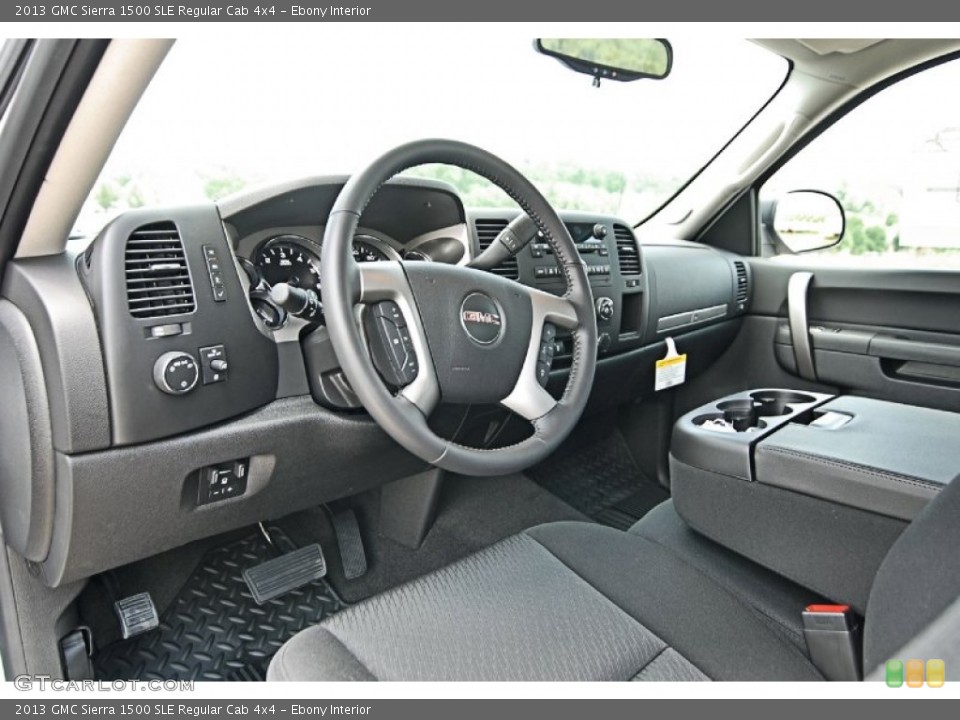 Ebony Interior Photo for the 2013 GMC Sierra 1500 SLE Regular Cab 4x4 #81866910