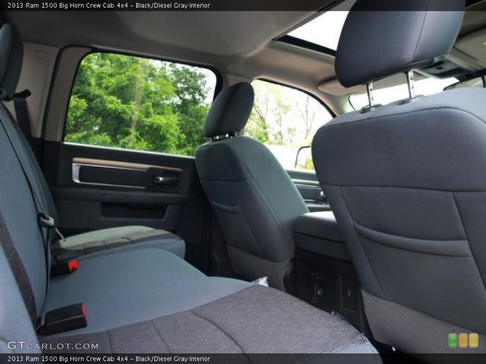 Black/Diesel Gray Interior Rear Seat for the 2013 Ram 1500 Big Horn Crew Cab 4x4 #81871120