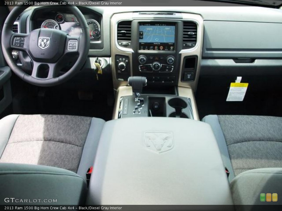 Black/Diesel Gray Interior Dashboard for the 2013 Ram 1500 Big Horn Crew Cab 4x4 #81871139