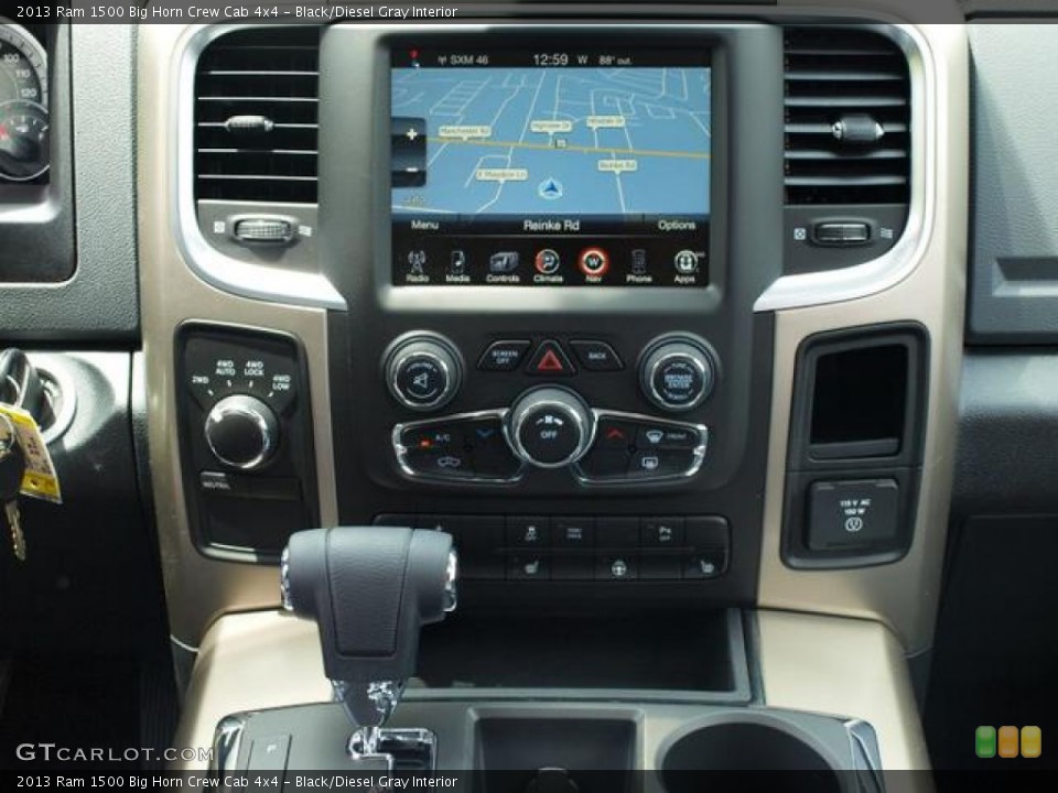Black/Diesel Gray Interior Controls for the 2013 Ram 1500 Big Horn Crew Cab 4x4 #81871171